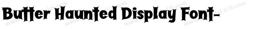 Butter Haunted Display Font字体转换